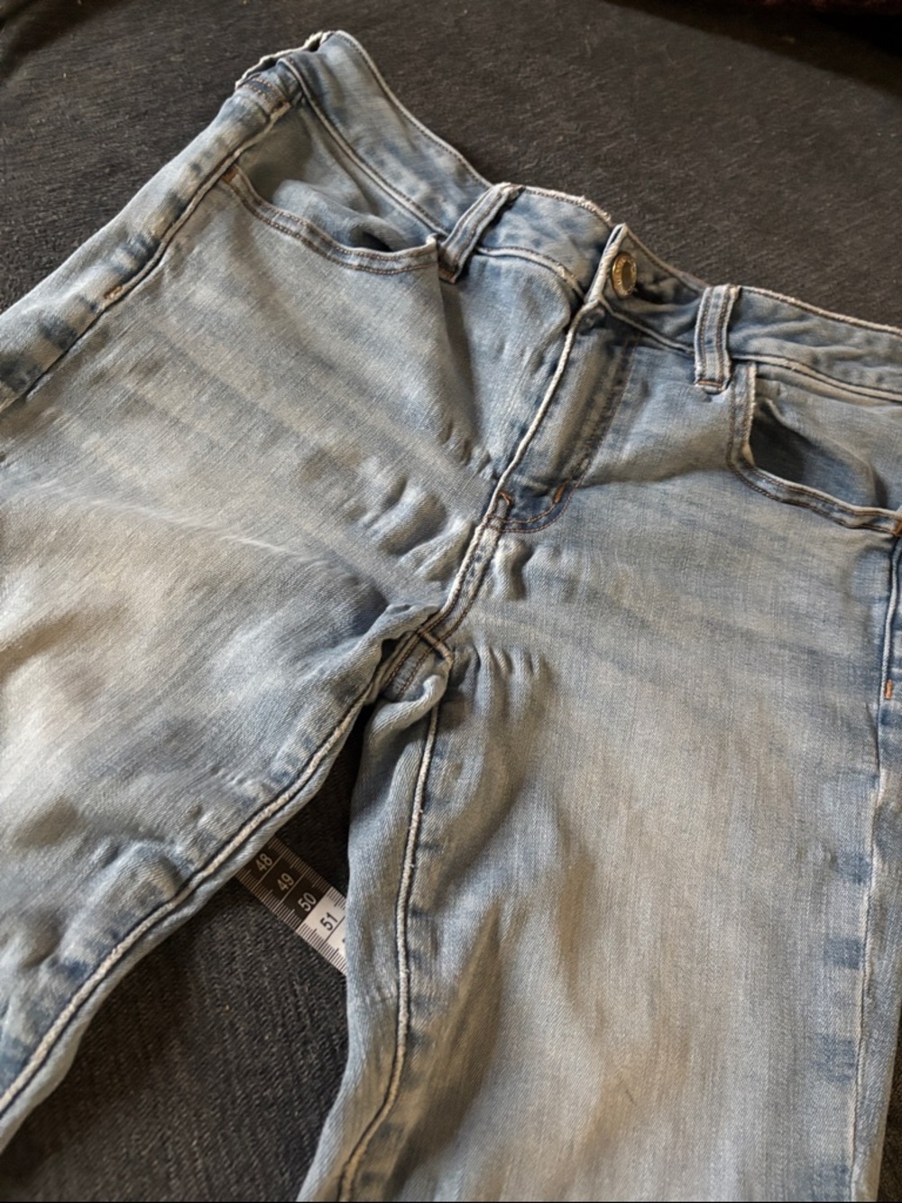 American Eagle Outfitters Light Blue Skinny Jeans | Size 6 - Picture 11 of 13